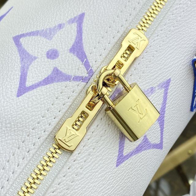 Louis vuitton original monogram canvas speedy 25 M23073 blue