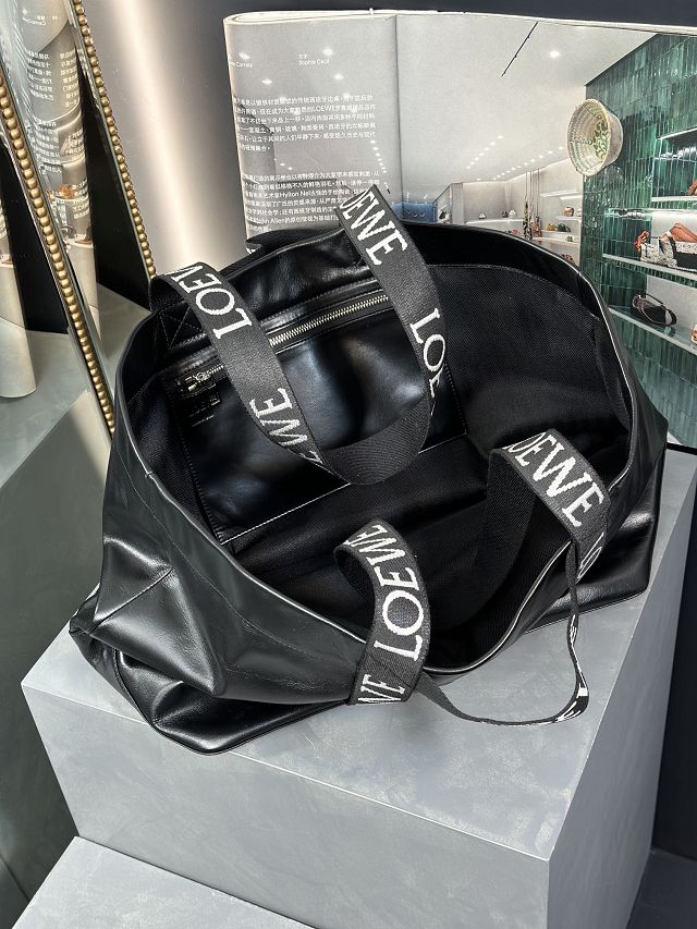 Loewe original calfskin fold shopper bag B507X23 black