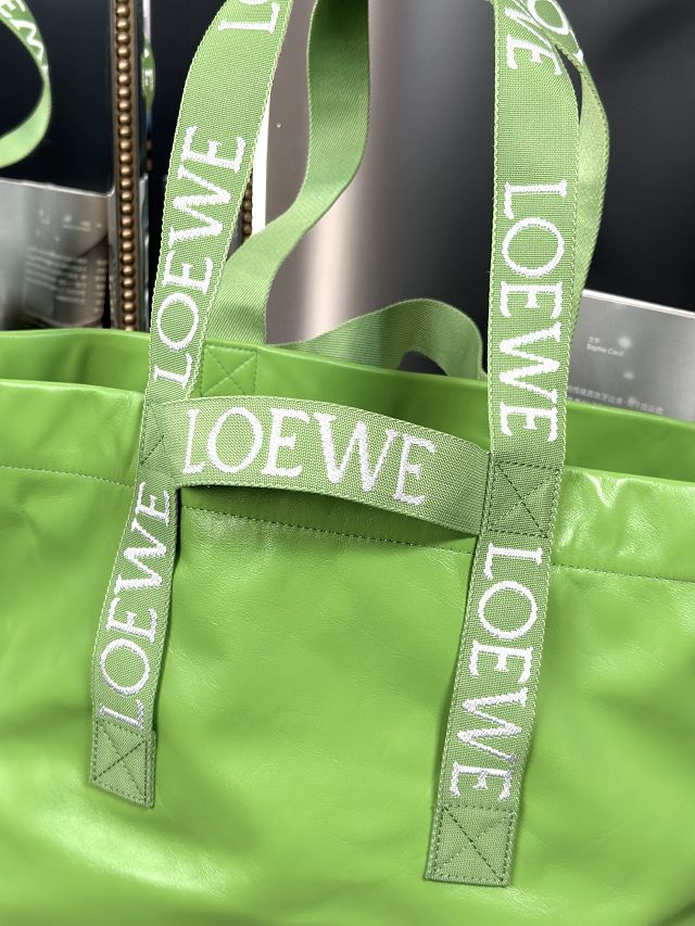 Loewe original calfskin fold shopper bag B507X23 green