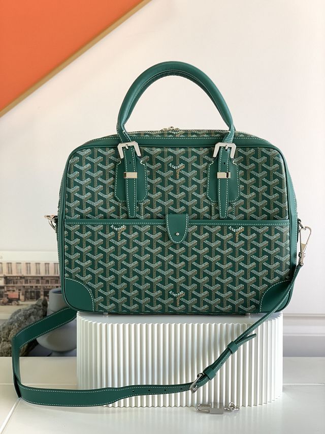Goyard original canvas ambassade document case GY0060 green