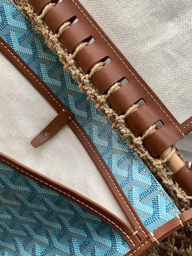 Goyard original raffia mesh aligre bag GY0122 blue
