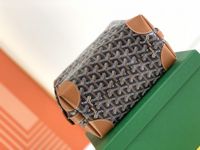 Goyard original canvas bowling 25 toiletry bag GY0068 black&brown