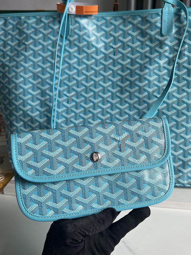 Goyard original canvas saint louis GM bag GY0083 sky blue