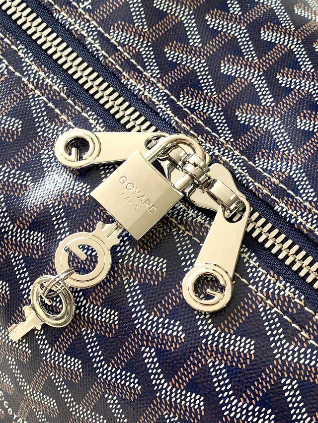 Goyard original canvas boston 50 bag GY0097 navy blue