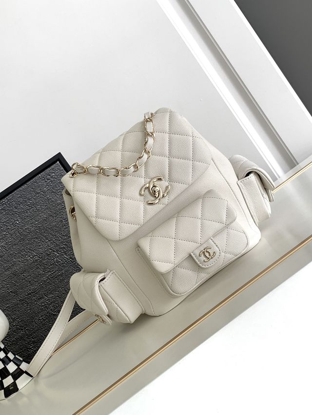 CC original grained calfskin backpack AS4398 white