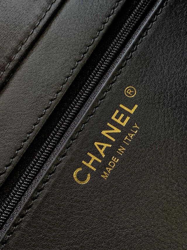 2024 CC original raffia shopping bag AS3786 black