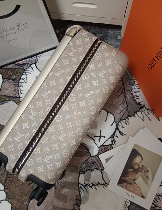 Louis vuitton original calfskin horizon 55 rolling luggage M10282 grey