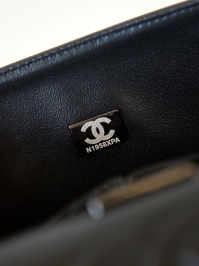 CC original sequins medium flap bag AS4298 black&blue