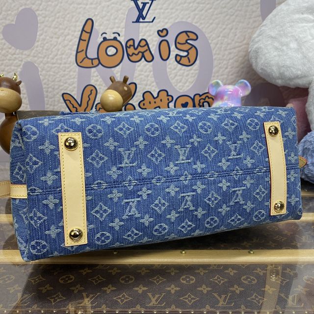 Louis vuitton original denim carryAll MM M46855 blue
