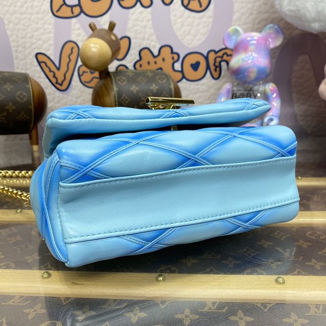 Louis vuitton original lambskin GO-14 medium handbag M24185 blue