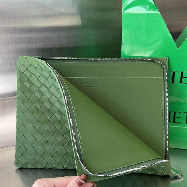 BV original calfskin half zip pouch 607479