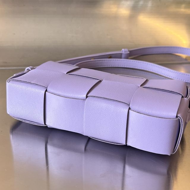 BV original lambskin mini brick cassette bag 755031 purple