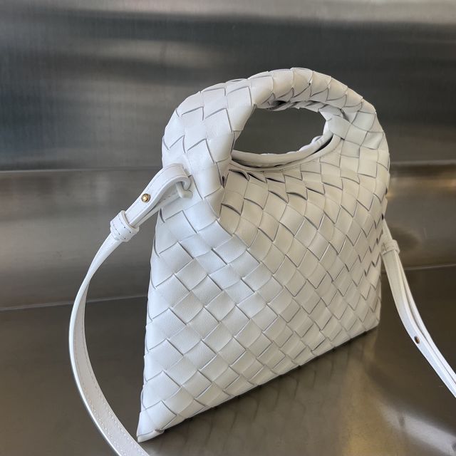 BV original calfskin mini hop bag 777586 white