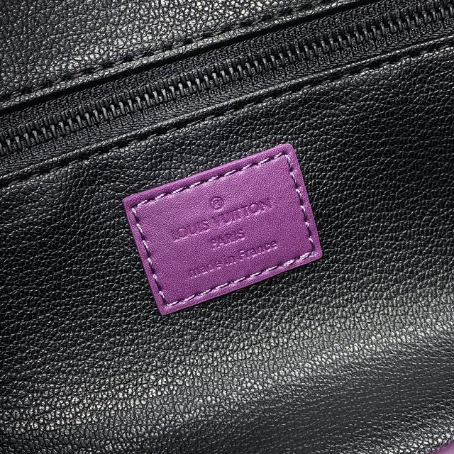 Louis vuitton original calfskin locker dopp kit M82576 purple