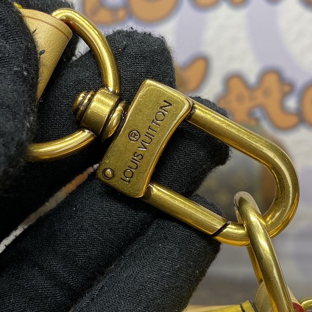 Louis vuitton original damier canvas chess messenger bag N40562 yellow