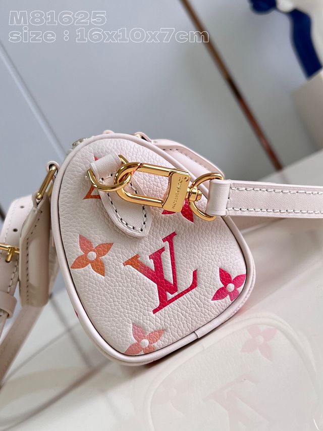 Louis vuitton original calfskin nano speedy M83452 white&pink