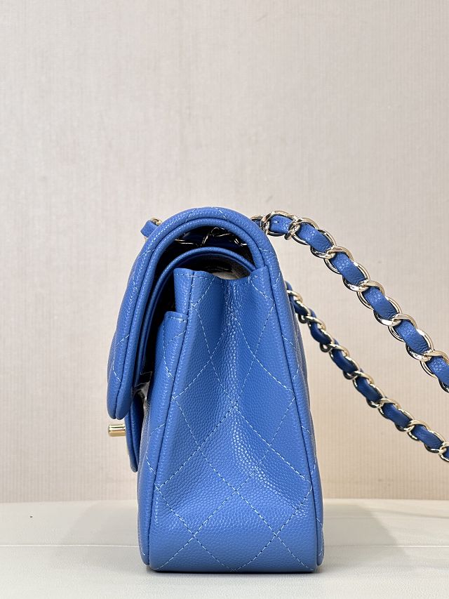 CC original grained calfskin small flap bag A01113 royal blue