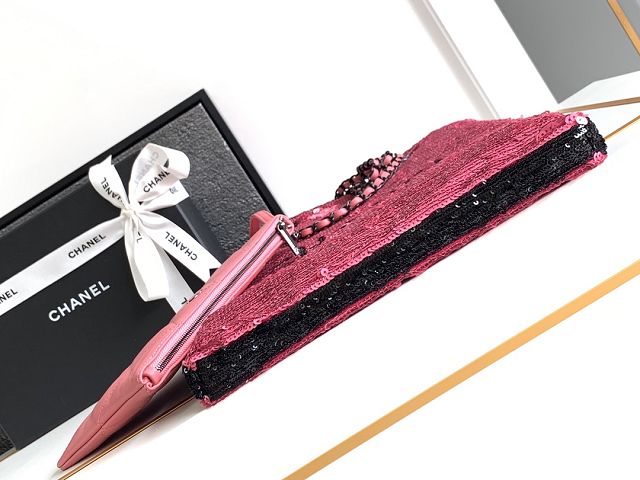 2024 CC original sequins tote bag AS4856 pink