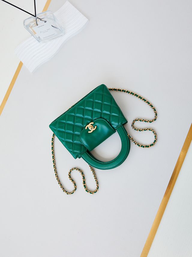 CC original calfskin mini shopping bag AS4416 green