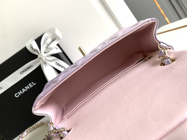CC original lambskin mini flap bag A69900 purple
