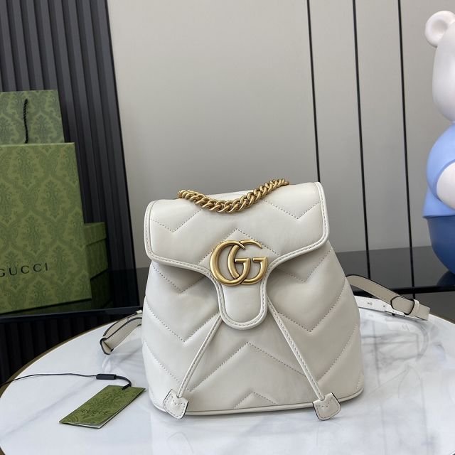 GG original calfskin marmont mini backpack 777253 white