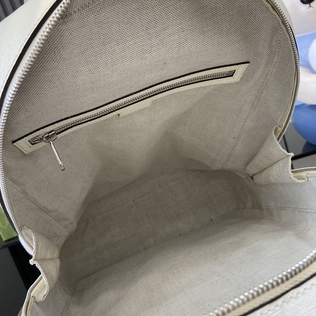 GG original calfskin&canvas medium backpack 795462 white