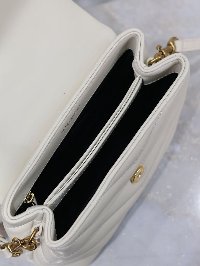 YSL original calfskin loulou mini bag 467072 white