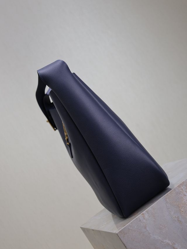 YSL original calfskin le 5A7 large tote bag 753837 navy blue