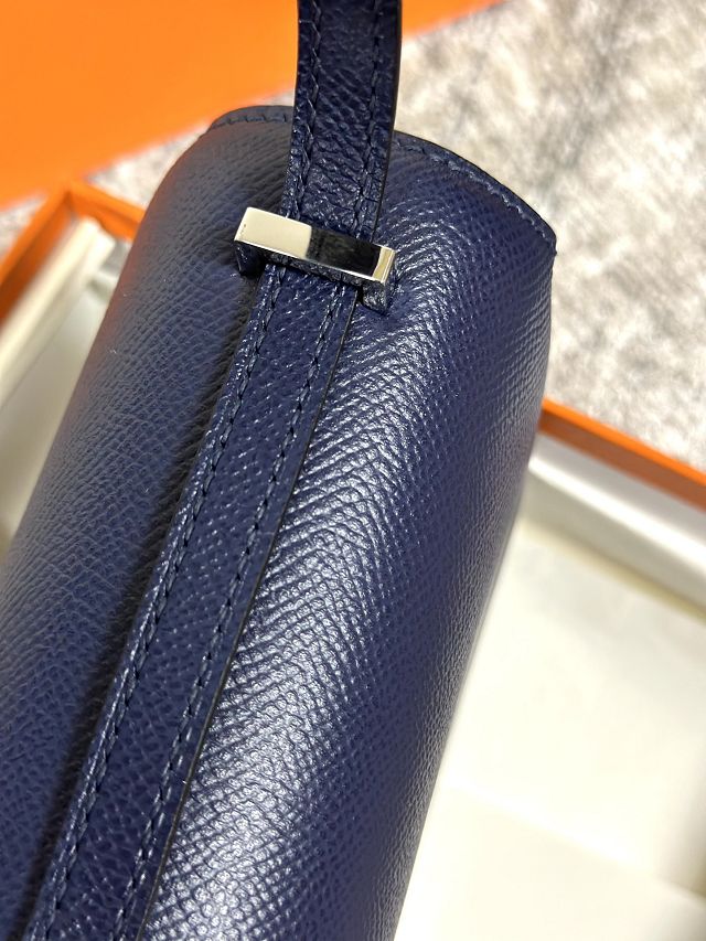 Hermes original epsom leather constance elan bag C026 blue sapphire