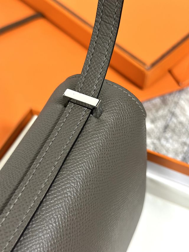 Hermes original epsom leather constance elan bag C026 grey etain