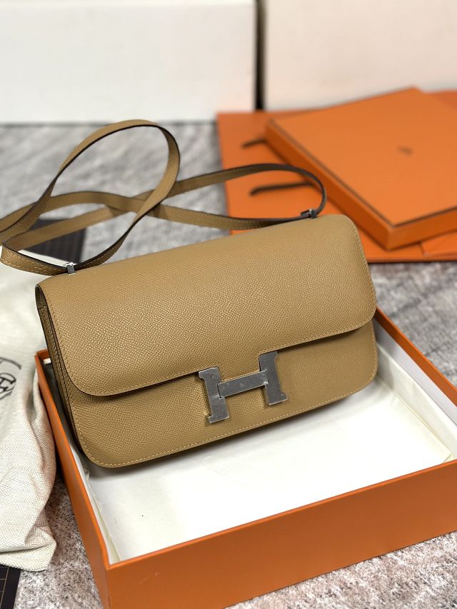 Hermes original epsom leather constance elan bag C026 latte