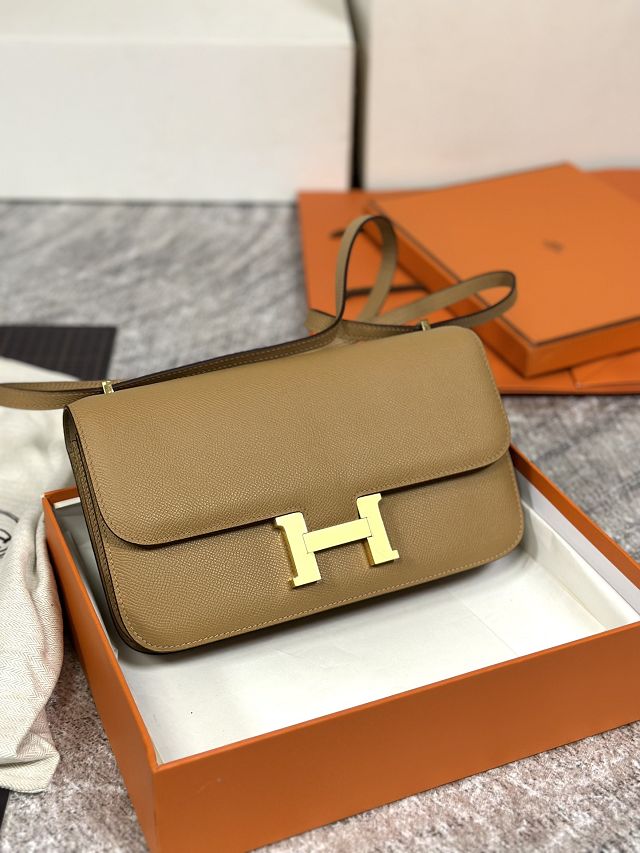 Hermes original epsom leather constance elan bag C026 latte