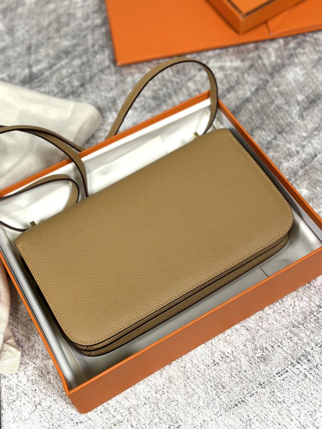 Hermes original epsom leather constance elan bag C026 latte