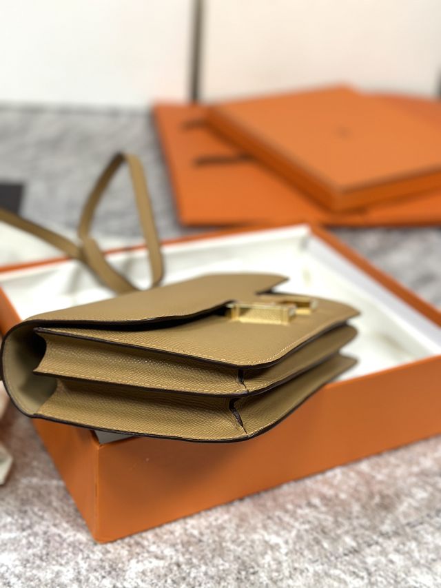 Hermes original epsom leather constance elan bag C026 latte