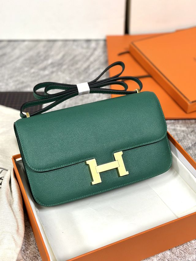 Hermes original epsom leather constance elan bag C026 malachite