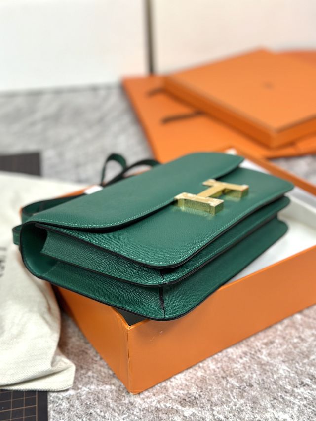 Hermes original epsom leather constance elan bag C026 malachite
