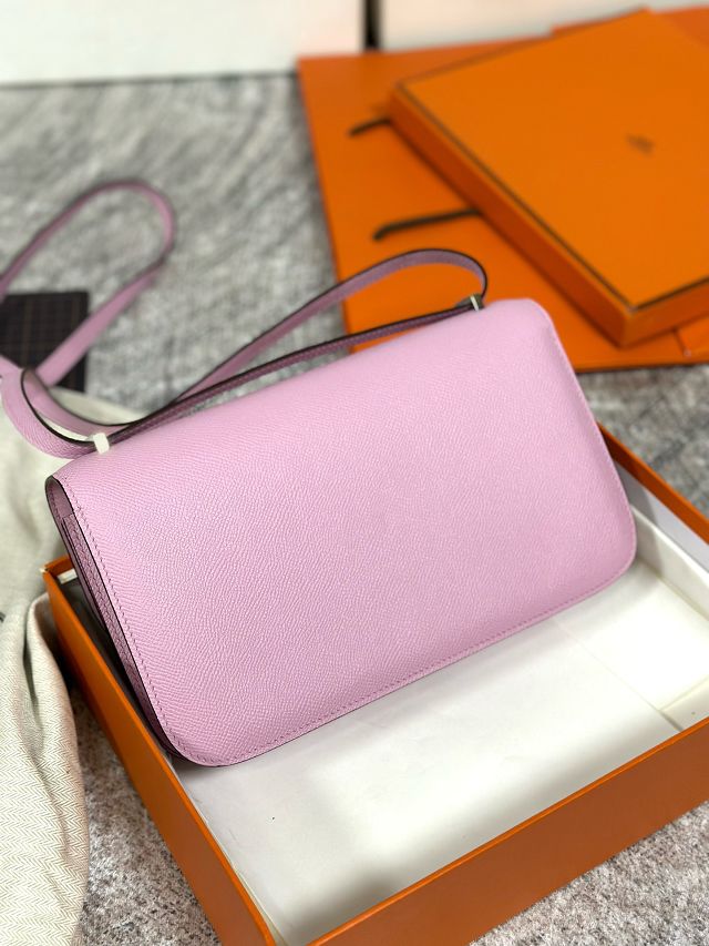 Hermes original epsom leather constance elan bag C026 mauve sylvestre