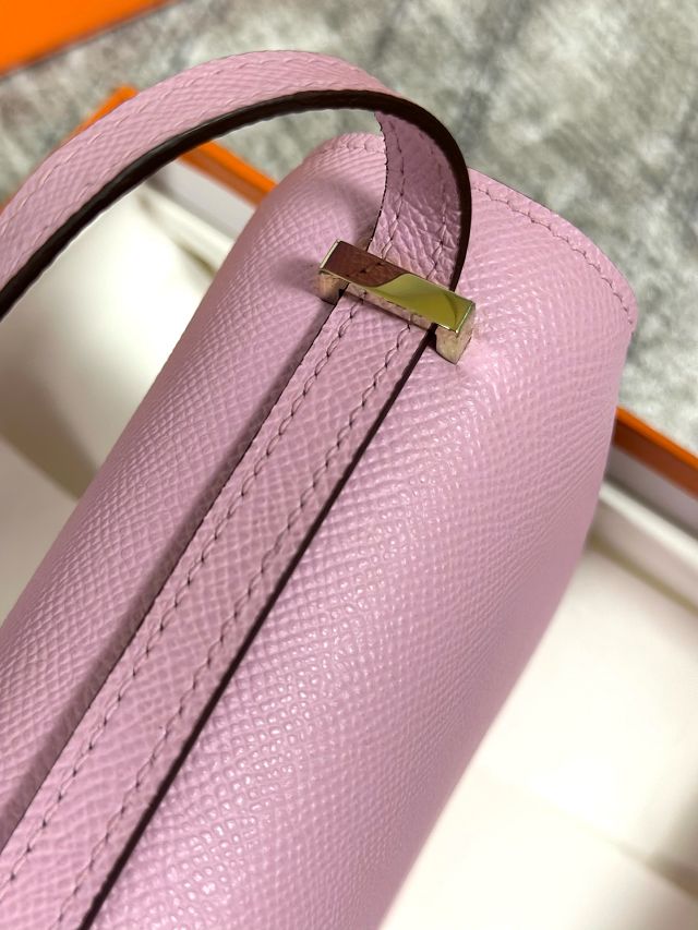 Hermes original epsom leather constance elan bag C026 mauve sylvestre