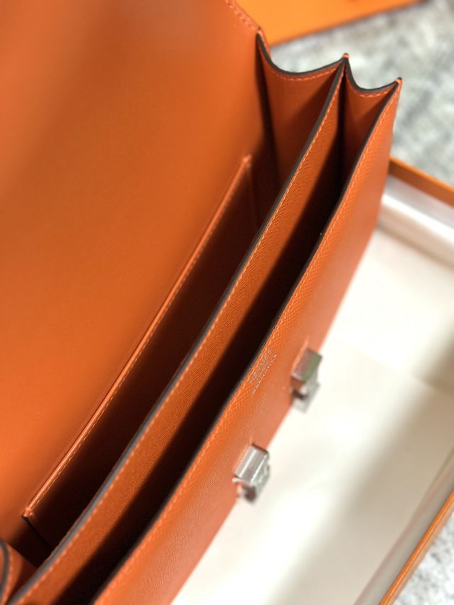 Hermes original epsom leather constance elan bag C026 orange