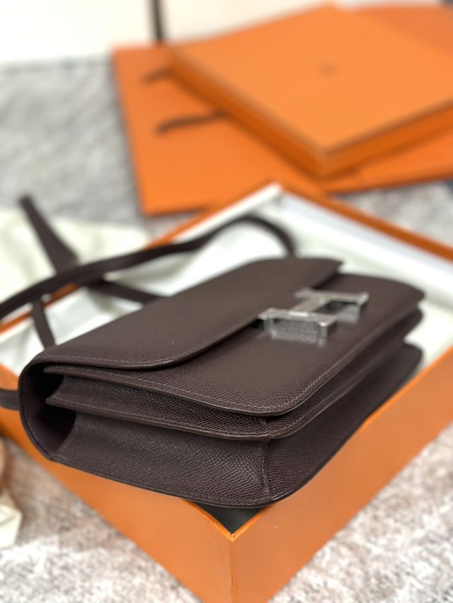 Hermes original epsom leather constance elan bag C026 rouge sellier