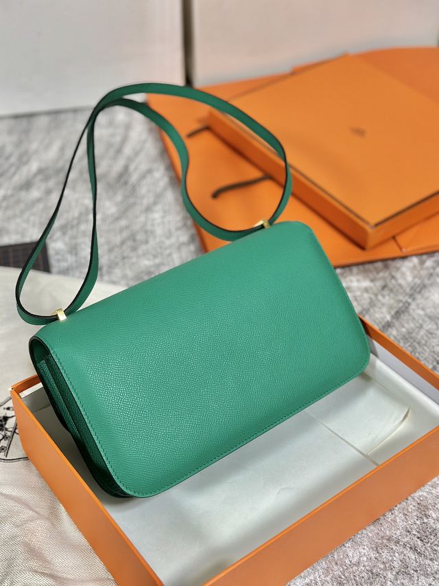 Hermes original epsom leather constance elan bag C026 vert jade