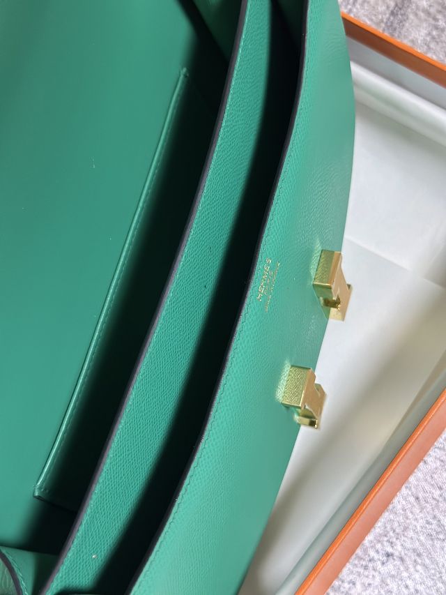 Hermes original epsom leather constance elan bag C026 vert jade