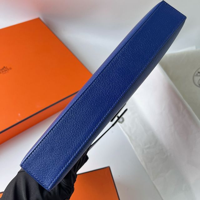 Hermes original chevre leather kelly elan KE0028-5 blue electrique