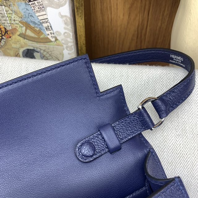 Hermes original chevre leather kelly elan KE0028-5 blue sapphire