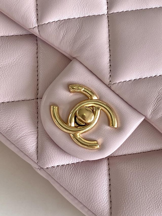 CC original lambskin mini flap bag AS5175 pink