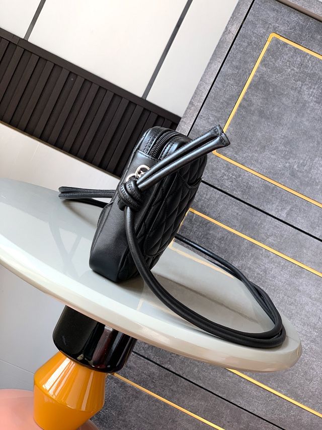 CC original lambskin mini camera bag AS6325 black