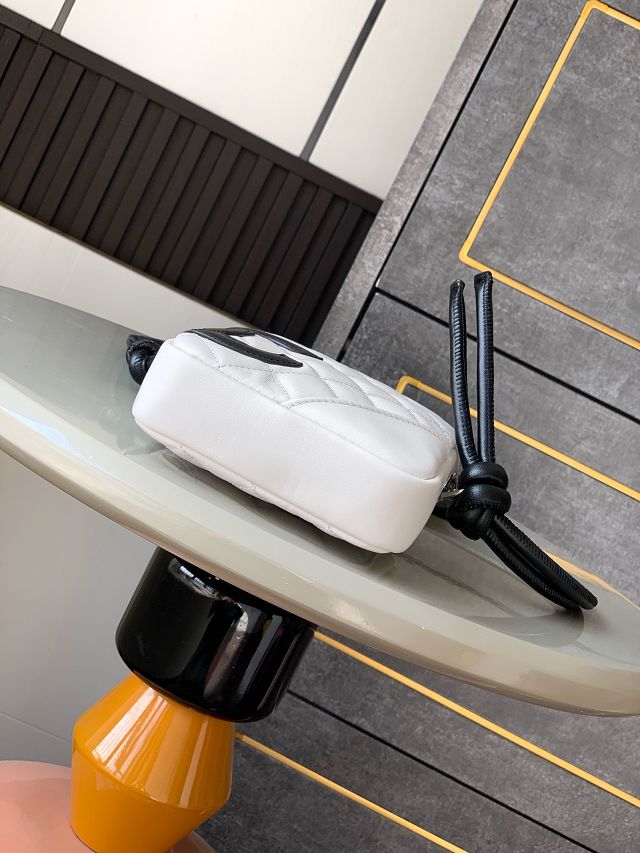 CC original lambskin mini camera bag AS6325 white