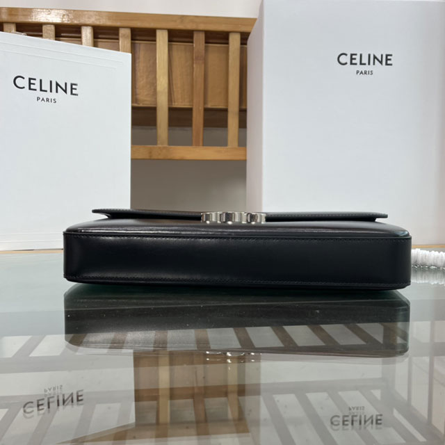 Celine original calfskin east west triomphe bag 197413 black