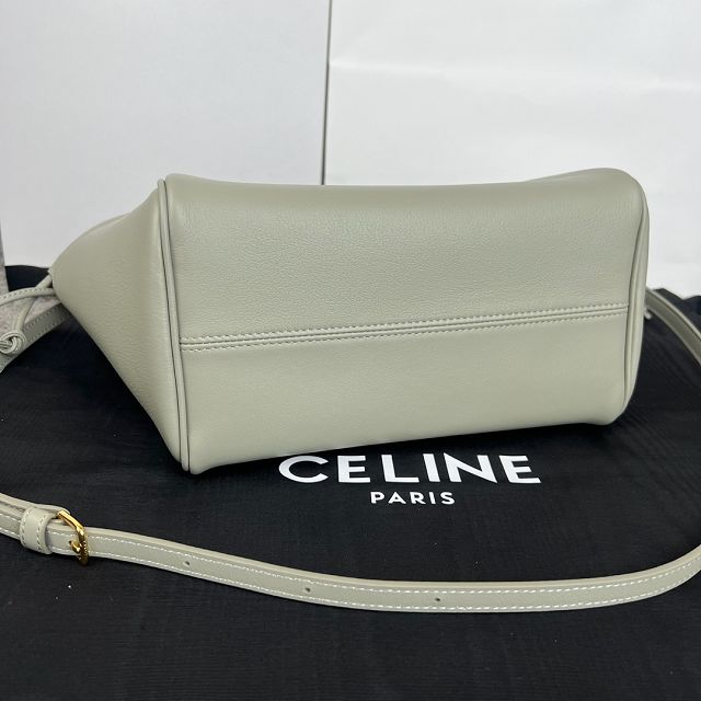 Celine original calfskin small cabas drawstring 111013 light green