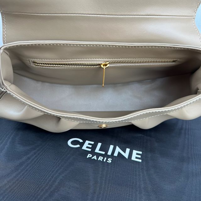 Celine original calfskin triomphe polly bag 115633 sepia